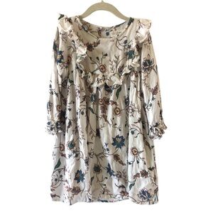 C For Love of Lemons Lil Lemons Girls White Floral Long Sleeve Dress Size 6 NWOT